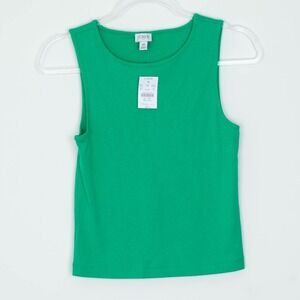 NWT J. Crew Womens Green Sleeveless Tank‎ Top Basic Casual Essential Size XS